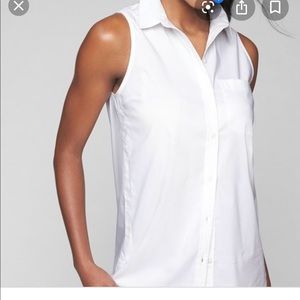 Athleta long & lean sleeveless button down M